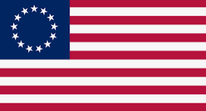 Betsy Ross 12"x18" Stick Flag ROUGH TEX® 100D 30" Wooden Stick