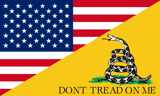 USA Gadsden Half 3'x5' Flag ROUGH TEX® 68D Nylon