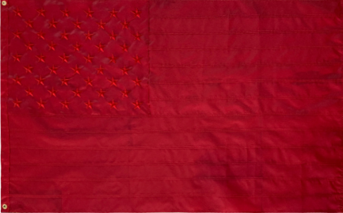 USA American Red 3'x5' Embroidered Flag ROUGH TEX® Cotton