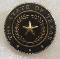 The State of Texas Seal Round Lapel Pin