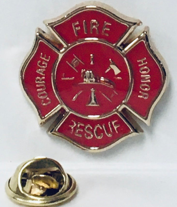 Fire Rescue Courage Honor Lapel Pin Fighter Department