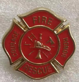 Fire Rescue Courage Honor Lapel Pin Fighter Department