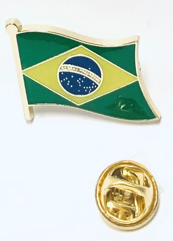 Brazil Pin Brazil Wavy Lapel Pin