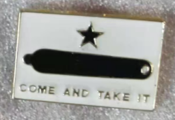 Gonzales White Rectangle Lapel Pin
