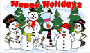 Happy Holidays Snowmen 3'X5' Flag ROUGH TEX® 68D