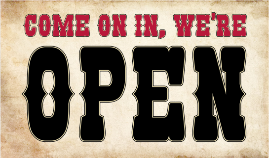 Come On In We're Open 3'X5' Flag ROUGH TEX® 100D