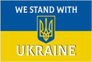 We Stand With Ukraine 3'x5' Flag ROUGH TEX® 100D