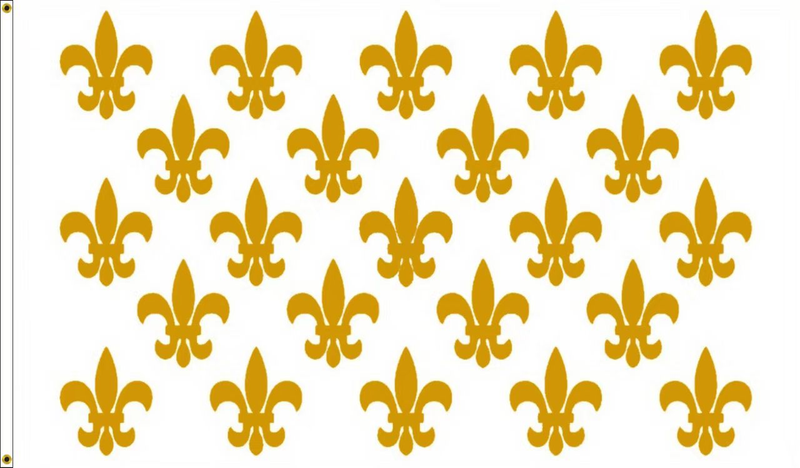 Fleur De Lis 3'x5' Embroidered Flag ROUGH TEX® Cotton