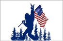 Sasquatch USA White 3'X5' Flag ROUGH TEX® 100D