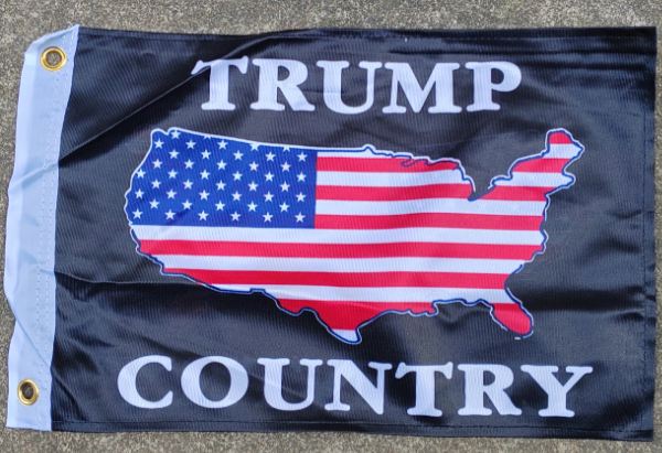 Trump Country 12"x18" Double Sided Flag ROUGH TEX® 68D