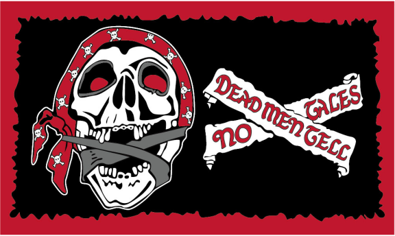 Dead Men Tell No Tales Skull 3'X5' Flag ROUGH TEX® 100D Pirate Jolly Roger Bandanna