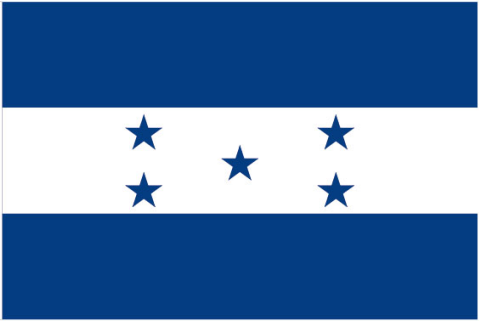 Honduras 12"x18" Double Sided Flag ROUGH TEX® 100D with Grommets