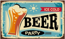 Ice Cold Beer Party 3'X5' Flag ROUGH TEX® 100D