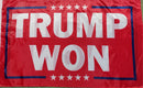 Trump Won Red 3'X5' Double Sided Flag ROUGH TEX® 150D Nylon