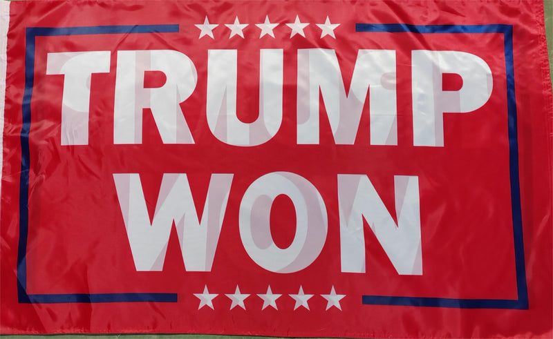 Trump Won Red 3'X5' Double Sided Flag ROUGH TEX® 150D Nylon