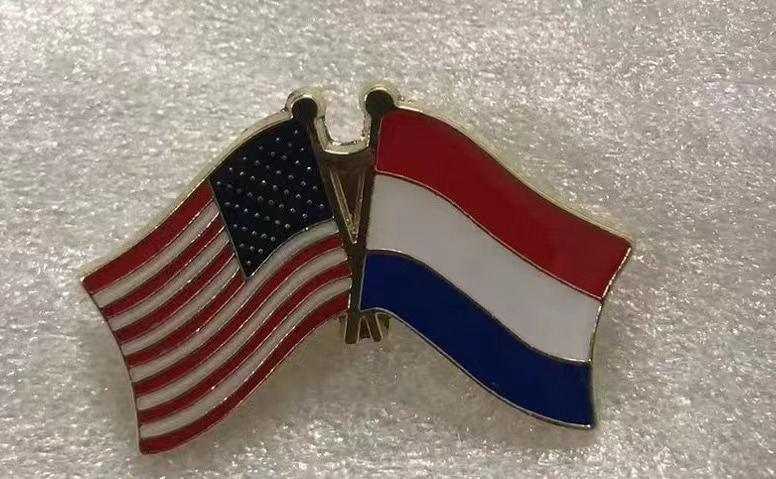 USA & Netherlands Lapel Pin