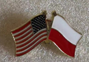 USA & Poland Friendship Lapel Pin Polish American