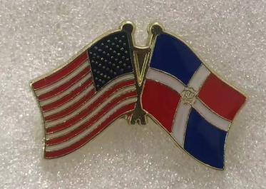 USA & Dominican Republic Friendship Lapel Pin American Republica Dominicana