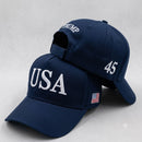 Trump USA Navy Blue 4-Sided Embroidered Hat | 45 Premium Patriotic Hat