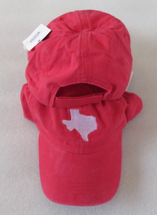 Texas Map Red Embroidered Cap