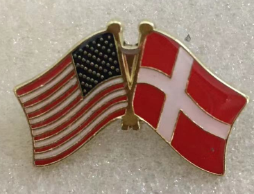 USA & Denmark Lapel Pin