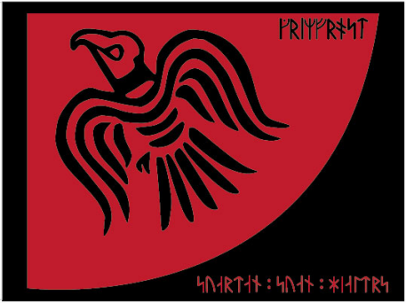 Red Viking Raven 4'x6' Flag Rough Tex® 100D