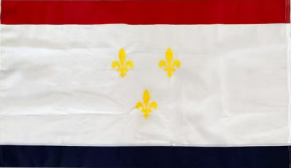 City of New Orleans 3'x5' Embroidered Flag ROUGH TEX® 210D Oxford Nylon