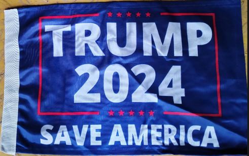 Trump 2024 Save America 12"x18" Double Sided Flag ROUGH TEX® 68D