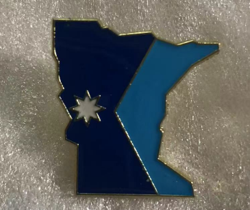 Minnesota State Map 2024 Lapel Pin