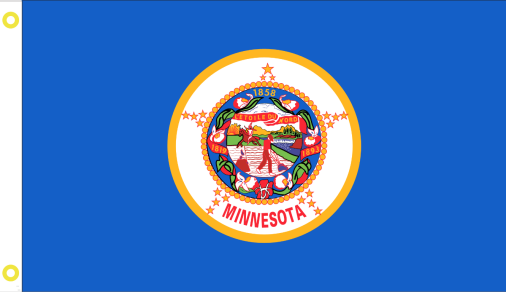 Minnesota 3'X5' Embroidered Flag ROUGH TEX® 600D