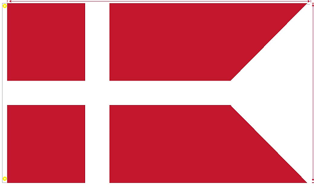 Danish Royal Naval Ensign 1862 3'X5' Flag ROUGH TEX® 100D