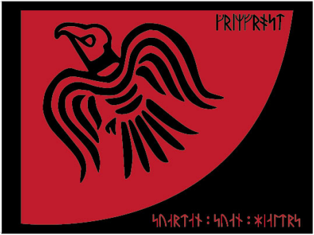Viking Raven Red 2'x3' Flag ROUGH TEX® 100D