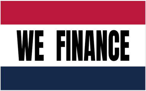 We Finance 12"x18" Car Flag ROUGH TEX® Knit Double Sided