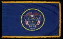 Utah 1922-2011 3'X5' Flag ROUGH TEX® Polyester with Gold Fringe Official State Historic Flag