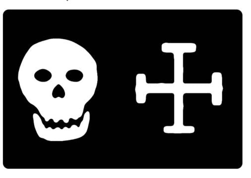 Pirate Skull & Cross Jolly Roger 3'x5' Embroidered Flag ROUGH TEX® Cotton