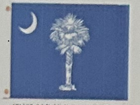 South Carolina 2023 Proposed 4"x6" Desk Stick Flag Sewn Rough Tex®