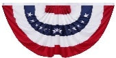 USA American Fan 1.5'x3' Embroidered Flag ROUGH TEX® 420D