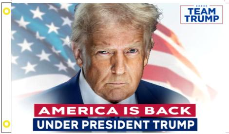 America Is Back Under President Trump Flags 3'x5' Flag 2028 USA ROUGH TEX® 100D