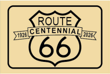 Route 66 Centennial 12"x18" Stick Flag ROUGH TEX® 100D 30" Wooden Stick