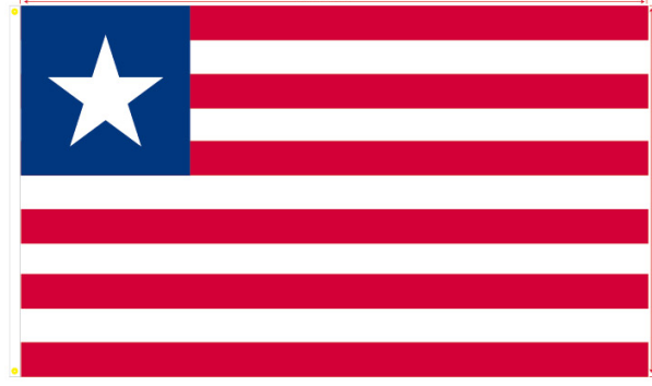 Liberia 3'X5' Flag ROUGH TEX® 100D