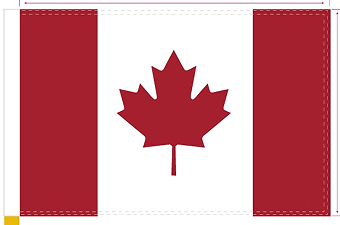 Canada 8"x12" Stick Flag Rough Tex® with 24" Wooden Staff