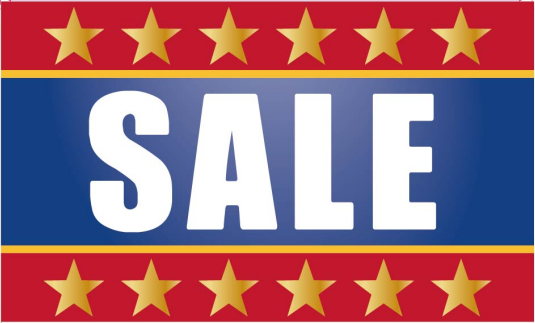 Sale Red Blue Stars 3'x5' Flag ROUGH TEX® 100D