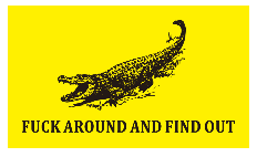 Fuck Around And Find Out Alligator 3'X5' Flag FAFO Gold ROUGH TEX® 68D