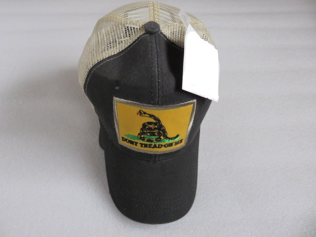 Gadsden Patch Black Denim Embroidered Cap Mesh Back