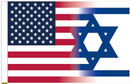 USA Israel Faded 12"x18" Stick Flag ROUGH TEX® 100D 30" Wooden Staff American Israeli Friendship Flags