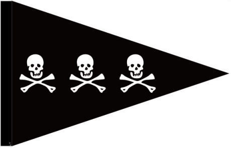 Chris Condit Pirate Pennant 24"x36" Flag Rough Tex® 100D