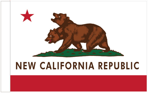 New California Republic 2'x3' Flag ROUGH TEX® 100D