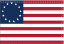 Betsy Ross 12"x18" Stick Flag ROUGH TEX® 100D 30" Wooden Stick
