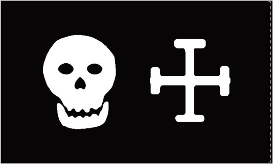 Pirate Cross 3'X5' Flag ROUGH TEX® 100D