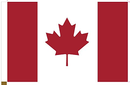 Canada 12"x18" Stick Flag ROUGH TEX® 100D 30" Wooden Stick
